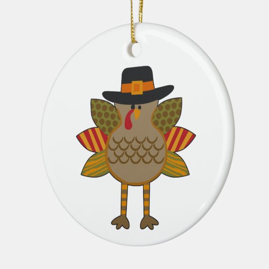 Thanksgiving Turkije Keramisch Ornament (Links)