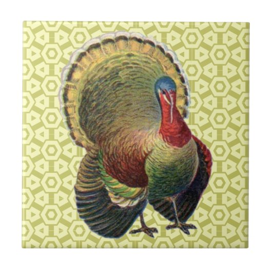 Thanksgiving Turkije  keramische tegel Tegeltje (Voorkant)