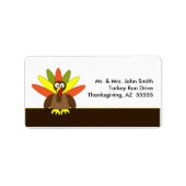 Thanksgiving Turkije Label (Voorkant)