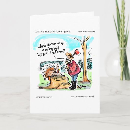 Thanksgiving Turkije Leven zal grappige cadeautjes Feestdagen Kaart (Voorkant)