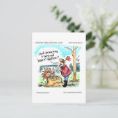 Thanksgiving Turkije Leven zal grappige cadeautjes Feestdagenkaart (Staand voorkant)