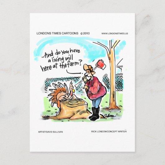 Thanksgiving Turkije Leven zal grappige cadeautjes Feestdagenkaart (Voorkant)