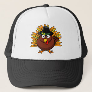 Thanksgiving Turkije Logo Creëer van Vakantiegiste Trucker Pet