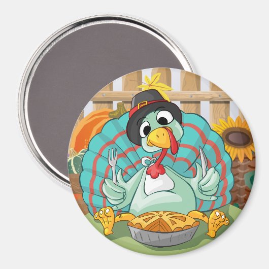 Thanksgiving Turkije Magneet (Voorkant / Achterkant)