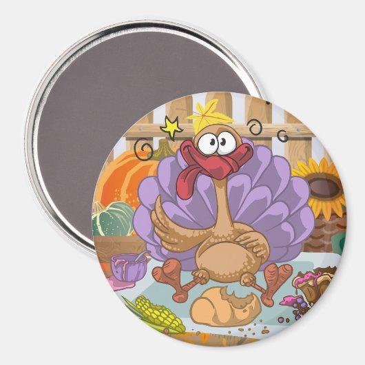 Thanksgiving Turkije Magneet (Voorkant / Achterkant)
