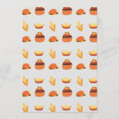 Thanksgiving Turkije Maïs Cupcake Pie Diner Menu (Achterkant)