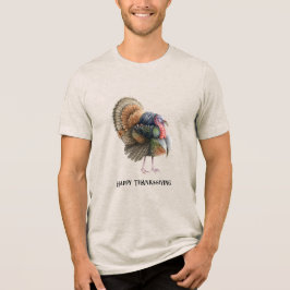 Thanksgiving Turkije Mannen Tri-Blend Shirt