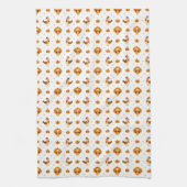 Thanksgiving Turkije Maple Leaves Pattern Theedoek (Verticaal)