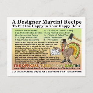 Thanksgiving Turkije Martini Recept Briefkaart
