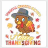 Thanksgiving Turkije met dank aan de meedogenloze  Sticker (Vel)