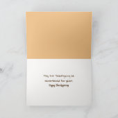 Thanksgiving Turkije met een grappig teken Kaart (Binnen)