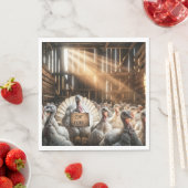 Thanksgiving Turkije met een grappig teken Servet (Insitu)