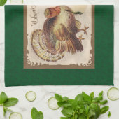  Thanksgiving, Turkije met Pilgrim Girl Theedoek (Gevouwen)