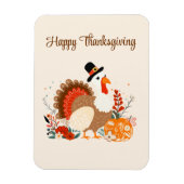 Thanksgiving Turkije met pompoenen en herfstverlof Magneet (Verticaal)