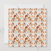 Thanksgiving Turkije met pompoenen en herfstverlof Save The Date (Achterkant)