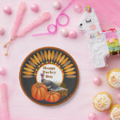Thanksgiving Turkije met pompoenontwerp Papieren Bordje (Feest)
