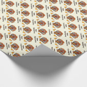 Thanksgiving turkije met vrienden cadeaupapier (Hoek)