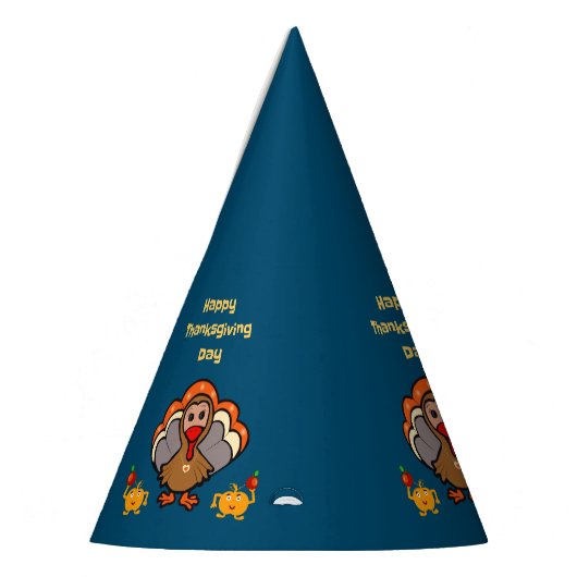 Thanksgiving turkije met vrienden feesthoedjes (Links)