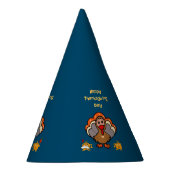 Thanksgiving turkije met vrienden feesthoedjes (Rechts)