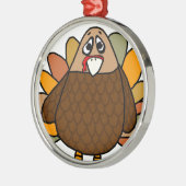Thanksgiving Turkije Metalen Ornament (Links)