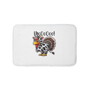 Thanksgiving Turkije Moo Koe Head Funny Herfst Man Badmat