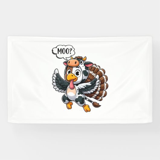 Thanksgiving Turkije Moo Koe Head Funny Herfst Man Spandoek (Horizontaal)