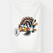 Thanksgiving Turkije Moo Koe Head Funny Herfst Man Spandoek (Verticaal)