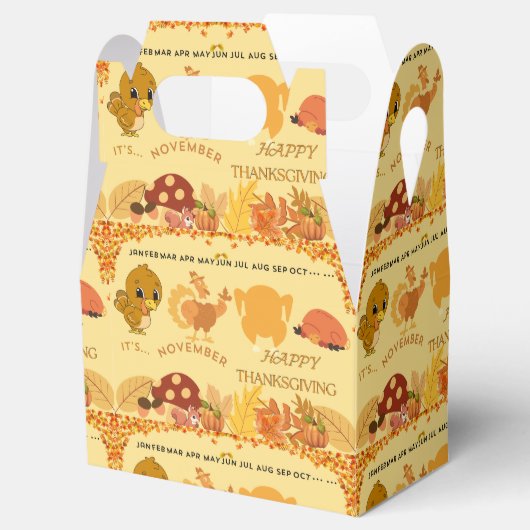 Thanksgiving Turkije naar Dinner Fun ontwerp Bedankdoosjes (Geopend)