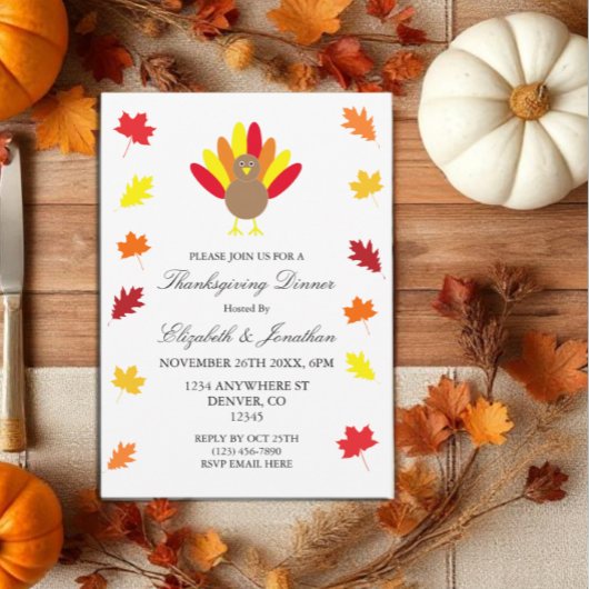 Thanksgiving Turkije najaar Kaart