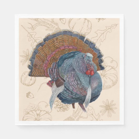 Thanksgiving Turkije Napkins Servet (Voorkant)