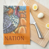 Thanksgiving TURKIJE NATION, HOLIDAY KITCHEN TOWEL Theedoek (Quarter Fold)