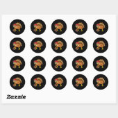 Thanksgiving Turkije Offensief Centrum Football Bo Ronde Sticker (Vel)