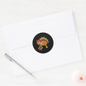 Thanksgiving Turkije Offensief Centrum Football Bo Ronde Sticker (Envelop)