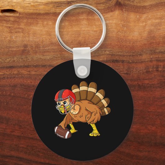 Thanksgiving Turkije Offensief Centrum Football Bo Sleutelhanger (Voorkant)