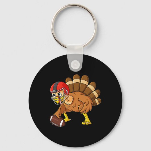 Thanksgiving Turkije Offensief Centrum Football Bo Sleutelhanger (Achterkant)