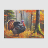 Thanksgiving Turkije Olieverfschilderij Decoupage Tissuepapier (Voorkant)