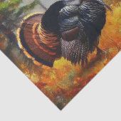 Thanksgiving Turkije Olieverfschilderij Decoupage Tissuepapier (Detail)