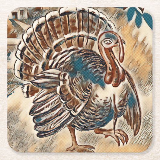 Thanksgiving Turkije - Onderzetters voor de vakant (Voorkant)