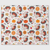 Thanksgiving Turkije, oogst en verdrag Cadeaupapier (Vlak)