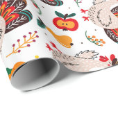 Thanksgiving Turkije, oogst en verdrag Cadeaupapier (Rol Hoek)