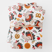 Thanksgiving Turkije, oogst en verdrag Inpakpapier Vel (In situ)