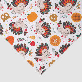 Thanksgiving Turkije, oogst en verdrag Tissuepapier (Detail)