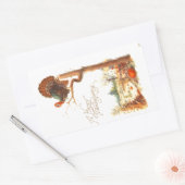 Thanksgiving Turkije op de Sticker van de boomtak (Envelop)