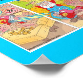 Thanksgiving Turkije op de wachtlijst van Cartoon Poster (Hoek)