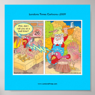 Thanksgiving Turkije op de wachtlijst van Cartoon  Poster