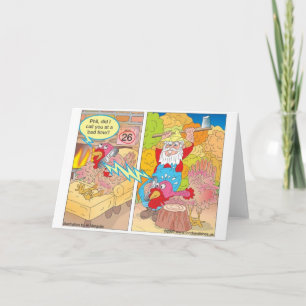 Thanksgiving Turkije op non-actief Cartoon Gifts & Feestdagen Kaart