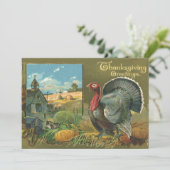  Thanksgiving, Turkije over de Boerderij Kaart (Staand voorkant)