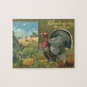  Thanksgiving, Turkije over de Boerderij Legpuzzel (Horizontaal)
