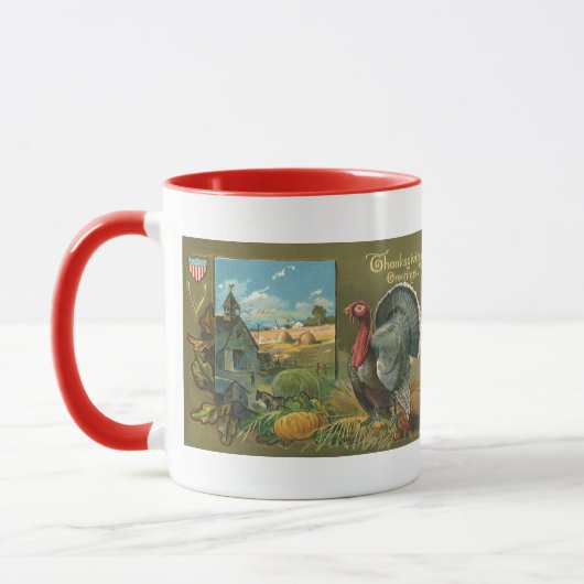 Thanksgiving, Turkije over de Boerderij Mok (Links)