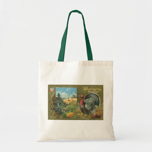 Thanksgiving, Turkije over de Boerderij Tote Bag (Voorkant)